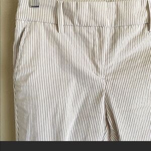 ELAINE ROSE Tan + White Sear Sucker Pants 🤎